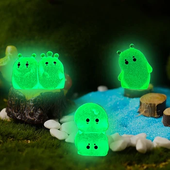 6 db Aranyos Mini kísértet Figura Izzó idegen dísz Mikro táj dekoráció Babaház miniatűr játék