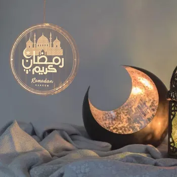 Engarving minta húrlámpák beltéri led füzérlámpák függőlámpa hálószoba ablakfüggöny dekorációhoz Muszlim ramadán dekoráció