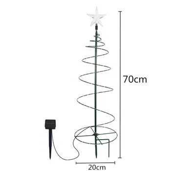 Napelemes karácsonyfa fény kültéri kerti állvány Kerti LED földi lámpa húros sterproof IP65 csillaglámpás dekoratív fény