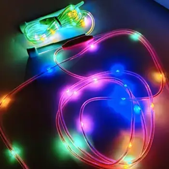 Világító ugrókötelek Fitness LED világító ugrókötél Iskolai ugrókötél gyerekekkel Edzés Testfény Kezdőlap T9U1
