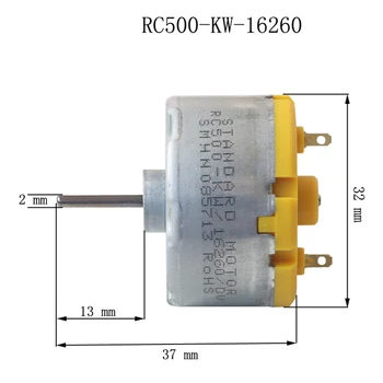 1db RC-500-KW / 16260 Motor DC12V 12000RPM kerek 32mm átmérőjű orsómotor seprő robot párásító turmixgép ventilátor forgó fény