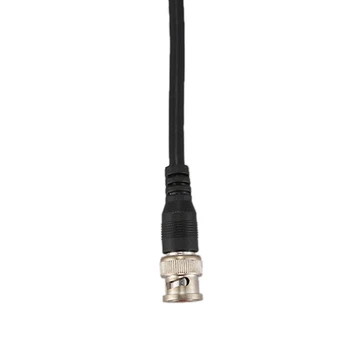 4X BNC dugó CCTV hosszabbító koaxiális vonal kábel 3.3ft hosszú fekete
