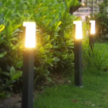  akril PIR mozgásérzékelő LED oszlopfény kültéri kerti tájoszlop fény IP65 vízálló kerti utcai kikötőbakok fény