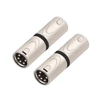 1db nikkelezett tű 5Pin XLR apa - férfi és anya - 5 tű anya csatlakozó kompatibilis a mikrofonkeverő átalakító adapterrel