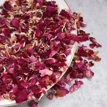 100/200g szárított virág rózsaszirom természetes esküvői konfetti pop leánybúcsú dekoráció DIY Valentin-napi ajándék