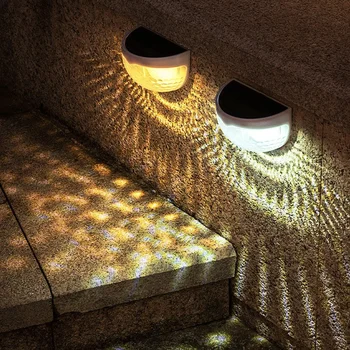 Kültéri LED napelemes fali lámpák félkör alakú vízálló kert udvar erkély tájkép fény napfény lámpák ünnepi dekoráció