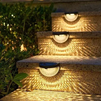 Kültéri LED napelemes fali lámpák félkör alakú vízálló kert udvar erkély tájkép fény napfény lámpák ünnepi dekoráció