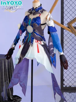 InYOYO Jing Liu Honkai: Star Rail cosplay jelmez játék öltöny elegáns ruha szerepjáték Halloween party ruha női XS-XXL Új 2023