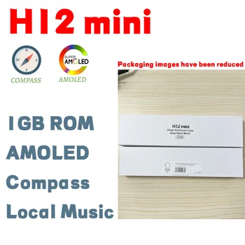 2024 Eredeti H12 Mini AMOLED Smart Watch OS10 41mm 1GB ROM Compass Local Music NFC Smart Watch női Android IOS PK HK9 Ultra