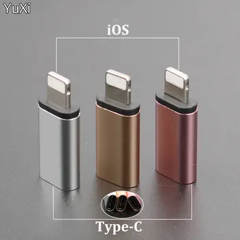 YUXI 100DB iPhone-hoz C típusú adapterhez 8 tűs USB-hez c elosztó IPhone-hoz Huawei P20 Pro Samsung Typec töltő adaptátor csatlakozó