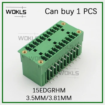 15EDGRHM 3.5 3.81 kétrétegű huzalozási sorkapocs PCB kétsoros hajlított csapos alap dugós csatlakozóval 15EDGRHM 3.5MM 3.81MM