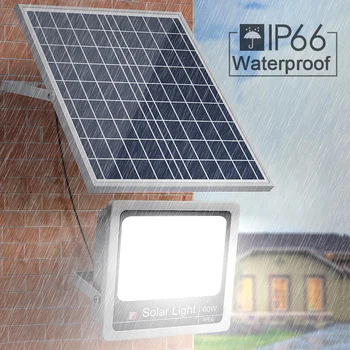BUNNY napelemes árvízfény utcai lámpa távirányítóval vízálló IP65 LED kültéri lámpa kiemelés kerti erkélyhez
