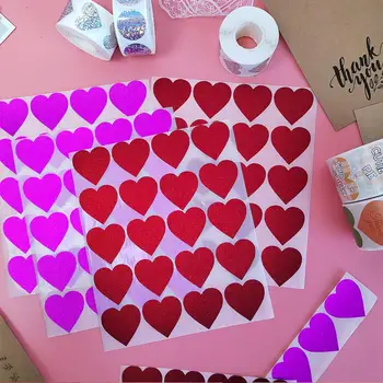 40 db Valentin-napi matricák szív alakú fényes por ragasztó dekoratív ajándékkártya ajándék pecsét matricák ajándék matricák