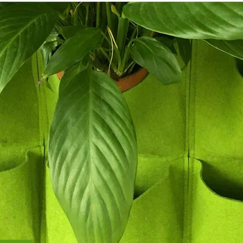 25 Zsebek falra akasztható ültetőzsákok Zöld zsebek Termesztőzsák Ültető függőleges kert Zöldség élő bonsai virágcserép