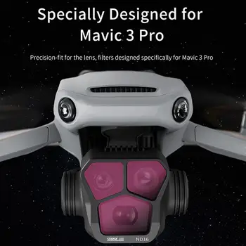 objektív szűrők készlet kompatibilis a Dji Mavic 3 Pro fényképezőgép-szűrővel Állítható ND8/16/32/64 Drón kiegészítők
