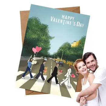 Feleség Valentin-napi kártya Kreatív üdvözlőlap pároknak Feleség férj évfordulója tartós romantikus üdvözlőlap ajándékkártya