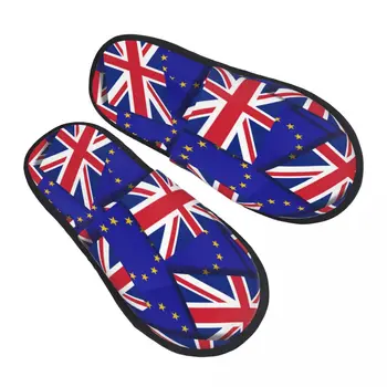 Az Egyesült Királyság beltéri zászlaja Meleg papucsok Téli otthoni plüss papucsok Divat Home Puha bolyhos papucsok