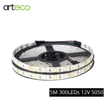 5M 12V 5050 LED szalag fény 60leds / m szalag fénykibocsátó dióda fehér meleg fehér RGB LED szalag vízálló RGBW LED szalagszalag