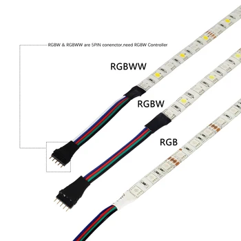 5M 12V 5050 LED szalag fény 60leds / m szalag fénykibocsátó dióda fehér meleg fehér RGB LED szalag vízálló RGBW LED szalagszalag