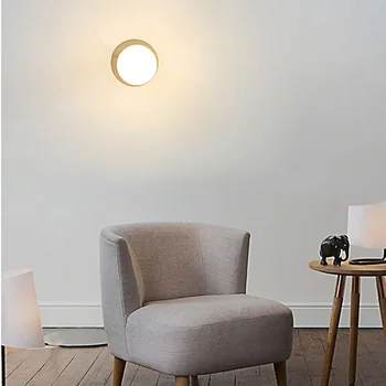 Kreatív személyiség LED fali lámpa hálószoba éjjeli folyosó réz állvány fali lámpa Nordic Living Home beltéri dekorációs világítás