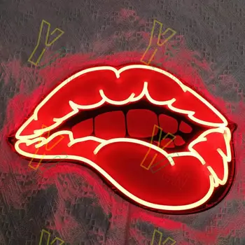 USB Red Lips Neon Sign, Sexy Red Lips Neon Sign, Wedding Neon Sign, Custom Neon Sign, 5V Neon Sign, USB Neon Sign