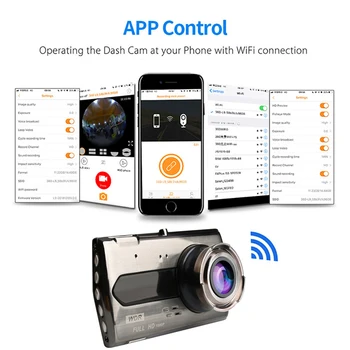  Autó DVR WiFi GPS műszerfalkamera Jármű kamera 1080P HD meghajtó hurok videofelvevő Automatikus éjjellátó fekete doboz autós kiegészítők Dashcam