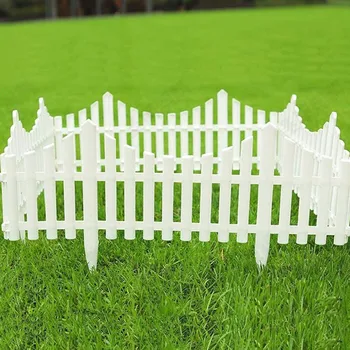 4db Kerti kerítés műanyag kerítés beillesztve a földkerítésbe Kerti szegélyszegély Kerti dekoráció Esküvői dekoratív kerítés