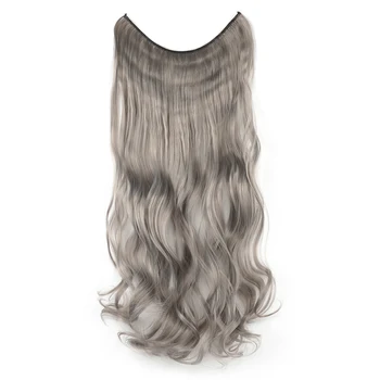 Soowee hosszú szintetikus hajszálak Fish Line Fusion láthatatlan hullámos hajhosszabbítás Extenciones de Cabello Hamis haj