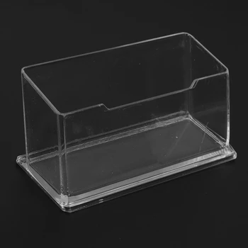 2X Új átlátszó asztali névjegykártyatartó kijelző állvány akril műanyag asztali polc