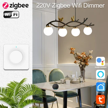 Tuya Smart Wifi/Zigbee Dimmer fénykapcsoló Tompító panel fali intelligens kapcsoló 110-240V Működik az Alexa Google Home alkalmazással APP vezérlés