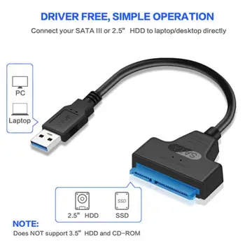 1 ~ 7PCS 3.0 2.0 SATA 3 kábel Sata USB 3.0 adapter akár 6 Gbps támogatás 2,5 hüvelykes külső HDD SSD merevlemez 22 tűs Sata III