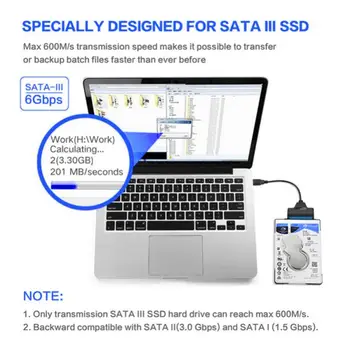 1 ~ 7PCS 3.0 2.0 SATA 3 kábel Sata USB 3.0 adapter akár 6 Gbps támogatás 2,5 hüvelykes külső HDD SSD merevlemez 22 tűs Sata III
