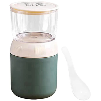 Elvihető zabpehely csésze zabpehely szigetelt joghurt csésze kettő az egyben praktikus 400Ml+300Ml kanállal