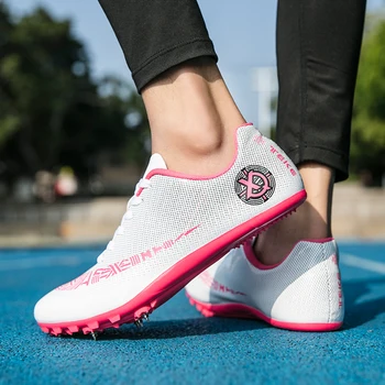 Nők Atlétikai versenyek Sprint 8 Spikes Sport cipők Professzionális Középtáv Futás Verseny Tüskék Tornacipők Férfiak