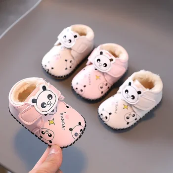 0-1 éves Férfi és női baba kisgyermek cipők Pamut cipők rajzfilm puha talp halom sűrített gyermekcipő baba tél
