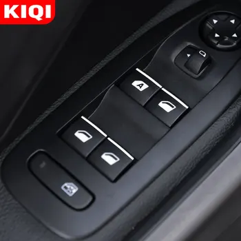 KIQI 7Db/Set autós kiegészítők Peugeot 5008 GT 5008GT 2011 - 2021 ABS Chrome Windows Lifter gomb burkolat matricák