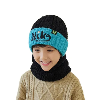 2170 új gyermek kalap és sál szett téli meleg kötött kalap fiúk és lányok fülvédő pulóver gyapjú kalap