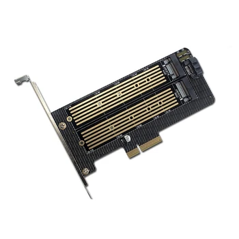 M.2 Nvme NGFF SSD PCIE x4 x8 x16 kártyahelyhez SATA kétlemezes adapter bővítőkártya támogatja az Mkey Bkey kábelezési Xpansion kártyát