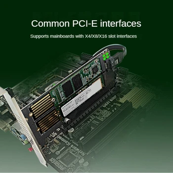 M.2 Nvme NGFF SSD PCIE x4 x8 x16 kártyahelyhez SATA kétlemezes adapter bővítőkártya támogatja az Mkey Bkey kábelezési Xpansion kártyát