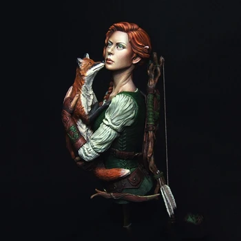 1/10 ősi fantázia nő harcos mellszobor Gyanta figura Modell készletek Miniatűr gk szétszerelés festetlen